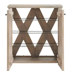 Entryway Furniture-Kirkland's Home Natural Mango Wood Shoe Cubbie
