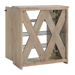 Entryway Furniture-Kirkland's Home Natural Mango Wood Shoe Cubbie