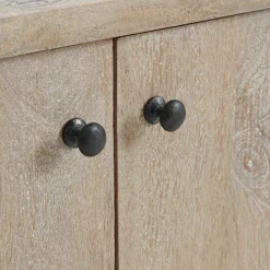 Entryway Furniture-Kirkland's Home Natural Mango Wood Shoe Cubbie