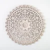 Wall Plaques-Kirkland's Home Natural Ornate Medallion Round Wall Plaque Ivory/Tan
