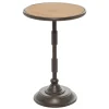 Accent & End Tables-Kirkland's Home Natural Pine And Gray Metal Accent Table, 21 In. Brown/Gray
