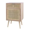 Cabinets & Sideboards-Kirkland's Home Natural Pine And Rat Single Door Cabinet Tan