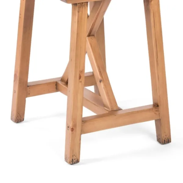 Accent & End Tables-Kirkland's Home Natural Pine Wood Trellis Accent Table Brown