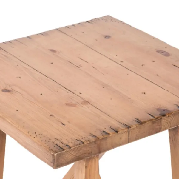 Accent & End Tables-Kirkland's Home Natural Pine Wood Trellis Accent Table Brown