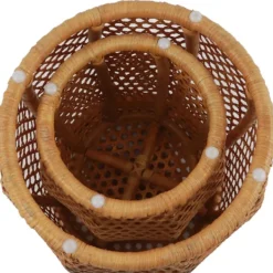 Accent & End Tables-Kirkland's Home Natural Rat Drum 2-Pc. Accent Table Set Tan