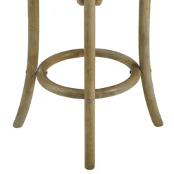 Bar Stools & Counter Height Stools-Kirkland's Home Natural Rat Upholstered Wood Counter Stool Tan