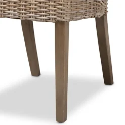 Dining Chairs-Kirkland's Home Natural Rattan High Back Dining Chairs, Set Of 2 Brown
