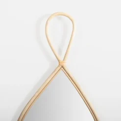 Decorative Mirrors-Kirkland's Home Natural Rattan Raindrop Wall Mirror