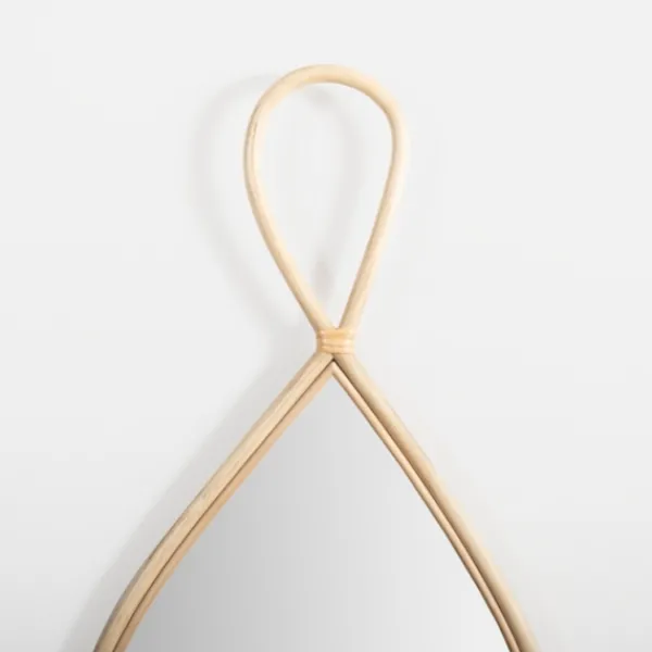 Decorative Mirrors-Kirkland's Home Natural Rattan Raindrop Wall Mirror