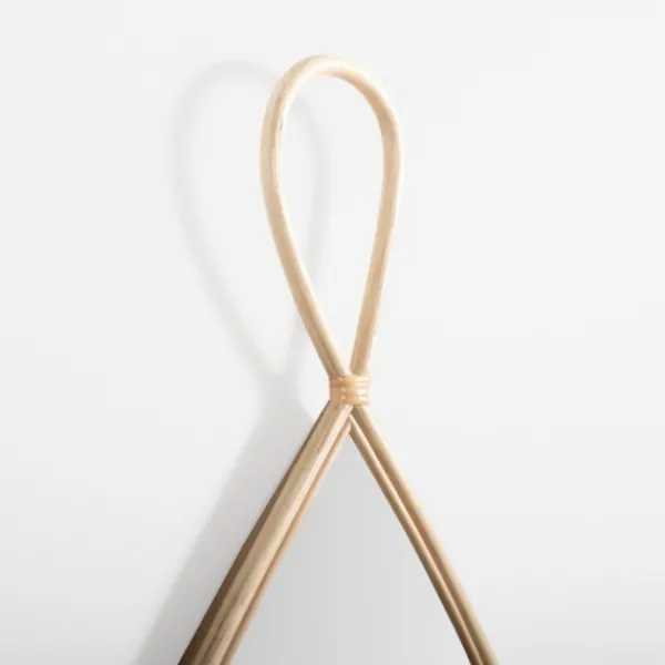 Decorative Mirrors-Kirkland's Home Natural Rattan Raindrop Wall Mirror