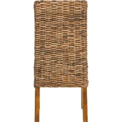 Dining Chairs-Kirkland's Home Natural Rattan Wood Woven 2-Pc. Dining Chair Set Brown