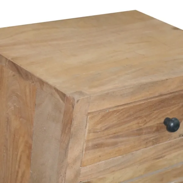 Nightstands-Kirkland's Home Natural Reclaimed Wood Diagonal Slats Nights D Tan