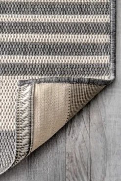 Outdoor Rugs-Kirkland's Home Natural Robin Stripe Outdoor Rug, 5X7 Tan