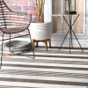 Outdoor Rugs-Kirkland's Home Natural Robin Stripe Outdoor Area Rug, 6X9 Gray/Ivory