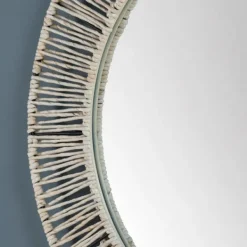 Decorative Mirrors-Kirkland's Home Natural Round Hand Wrapped Jute Frame Wall Mirror
