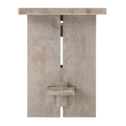 Benches & Ottomans-Kirkland's Home Natural Rustic Whitewashed Mango Wood Bench Tan