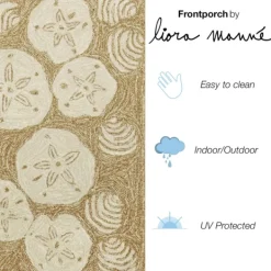 Outdoor Rugs-Kirkland's Home Natural Sand Dollar Outdoor Accent Rug Tan/Ivory