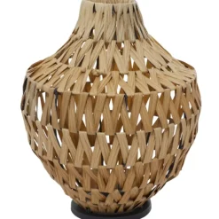 Vases-Kirkland's Home Natural Seagrass Tapered Neck Coastal Vase Tan