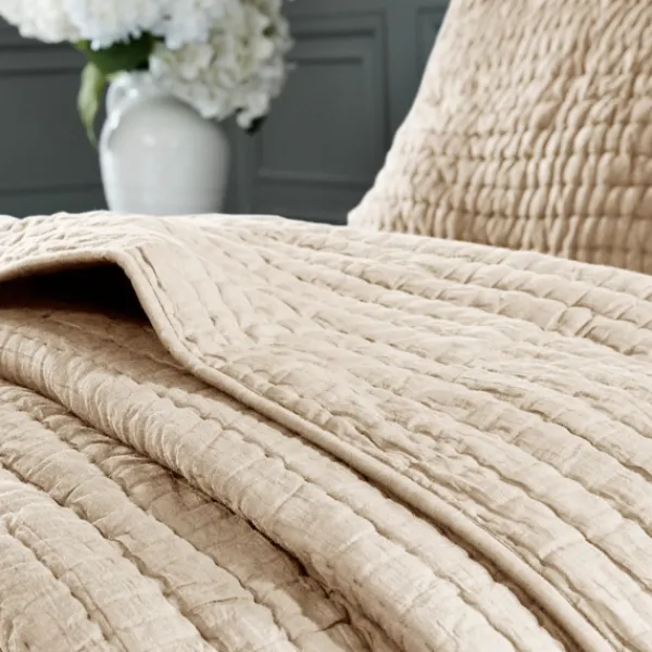 Bedspreads & Coverlets-Kirkland's Home Natural Serene Quilted 3-Pc. Queen Coverlet Set Tan