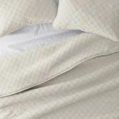 Quilts-Kirkland's Home Natural Stitched Diamond 2-Pc. Twin Quilt Set Ivory