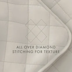 Quilts-Kirkland's Home Natural Stitched Diamond 3-Pc. King Quilt Set Ivory