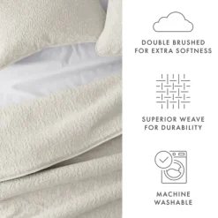 Quilts-Kirkland's Home Natural Stitched Floral 3-Pc. King Quilt Set Ivory
