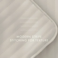 Quilts-Kirkland's Home Natural Stitched Stripes 3-Pc. Queen Quilt Set Tan/Ivory