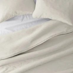 Quilts-Kirkland's Home Natural Stitched Stripes 2-Pc. Twin Quilt Set Tan/Ivory