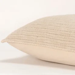 Pillows-Kirkland's Home Natural Subtle Striped Oversized Pillow Tan