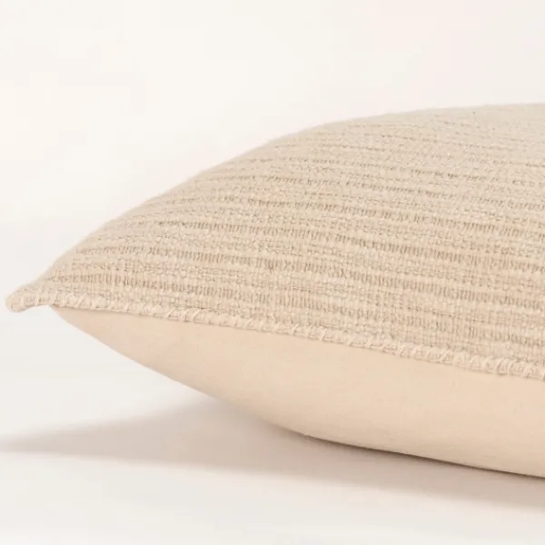 Pillows-Kirkland's Home Natural Subtle Striped Oversized Pillow Tan