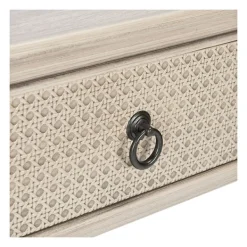 Console Tables-Kirkland's Home Natural Textured 2-Drawer Console Table Tan