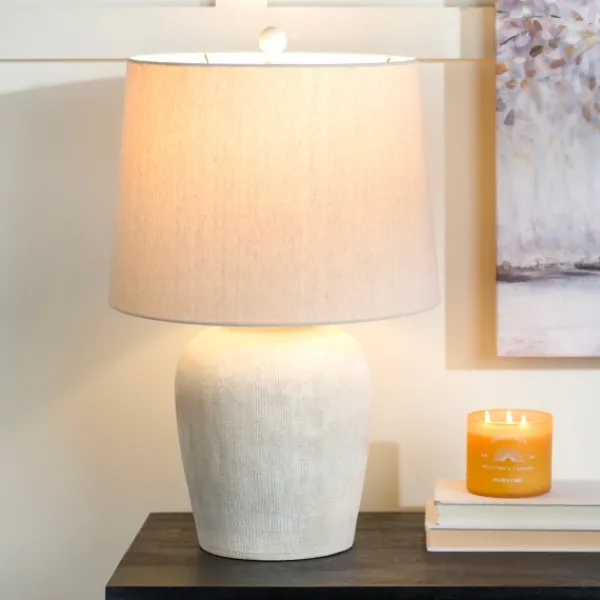 Table Lamps-Kirkland's Home Natural Textured Table Lamp Ivory