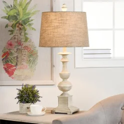 Table Lamps-Kirkland's Home Natural Traditional Farmhouse Table Lamp Tan