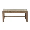 Benches & Ottomans-Kirkland's Home Natural Twisted Seagrass And Wood Bench Tan