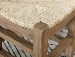 Benches & Ottomans-Kirkland's Home Natural Twisted Seagrass And Wood Bench Tan