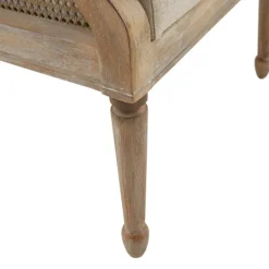 Accent Chairs-Kirkland's Home Natural Upholstery Cane Inset Accent Chair Tan