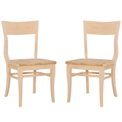 Dining Chairs-Kirkland's Home Natural Wave Frame Dining Chairs, Set Of 2 Tan