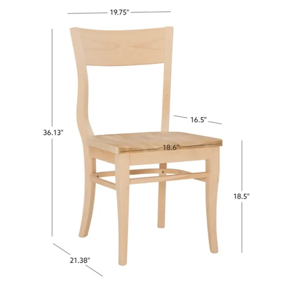 Dining Chairs-Kirkland's Home Natural Wave Frame Dining Chairs, Set Of 2 Tan