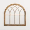 Wall Plaques-Kirkland's Home Natural Weathered Wood Window Arch Plaque Brown/White