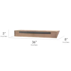 Shelves-Kirkland's Home Natural Wedge Wood Large Floating Shelf