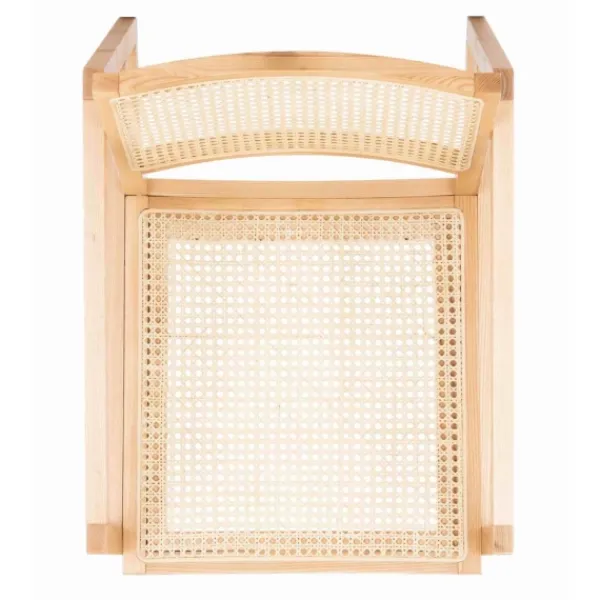 Accent Chairs-Kirkland's Home Natural Wood And Rat Rocking Chair Tan