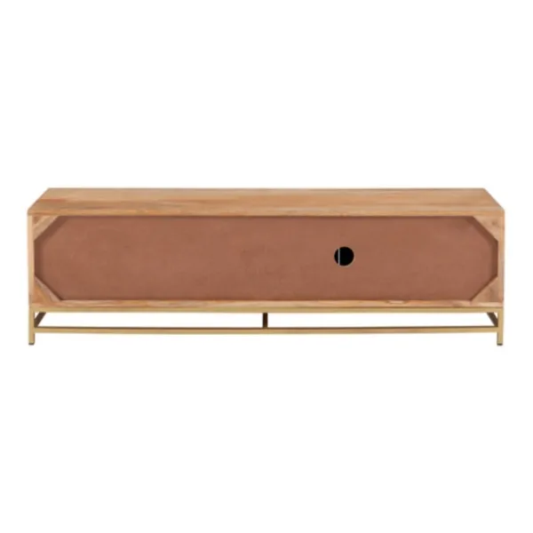 Tv Stands & Media Consoles-Kirkland's Home Natural Wood And Rat Tv S D Tan