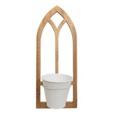 Wall Storage-Kirkland's Home Natural Wood Arch Frame Wall Planter