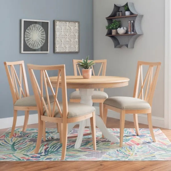 Dining Chairs-Kirkland's Home Natural Wood Architectural Dining Chairs, Set Of 2 Tan
