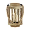 Lanterns-Kirkland's Home Natural Wood Beaded & Rope Handle Lantern Tan