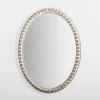 Decorative Mirrors-Kirkland's Home Natural Wood Beaded Oval Mirror