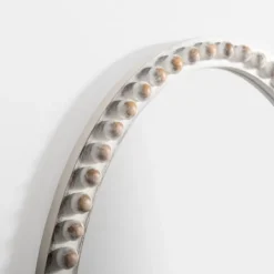 Decorative Mirrors-Kirkland's Home Natural Wood Beaded Oval Mirror