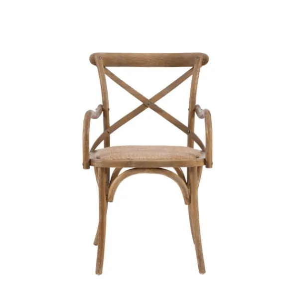 Accent Chairs-Kirkland's Home Natural Wood Cane Seat Accent Chair Tan