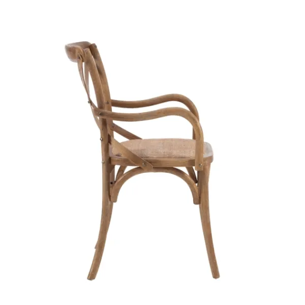 Accent Chairs-Kirkland's Home Natural Wood Cane Seat Accent Chair Tan