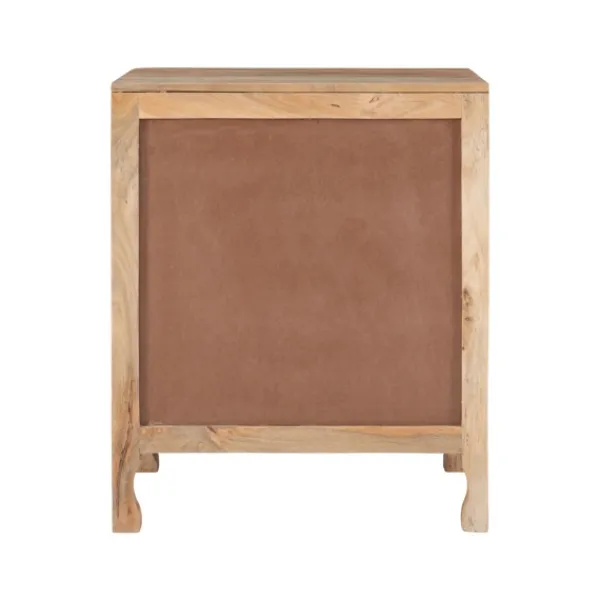 Cabinets & Sideboards-Kirkland's Home Natural Wood Carved Medallion Cabinet Tan